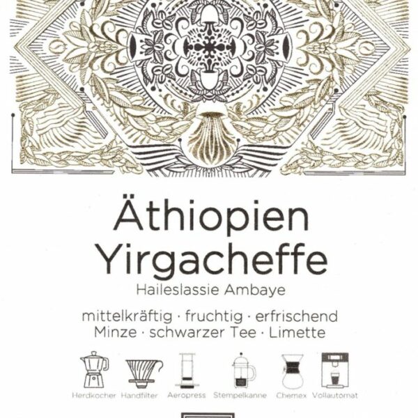 Äthiopien Yirgacheffe Etikett
